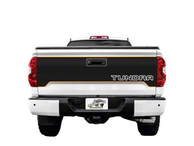 Topographic Map Tailgate Graphic; Black with Gray Outline (14-21 Tundra)