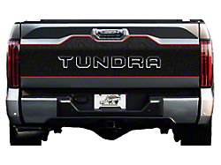Topographic Map Tailgate Graphic; Black with Red Outline (22-24 Tundra)