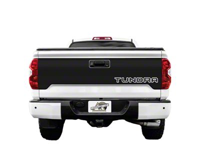 Topographic Map Tailgate Graphic; Black with White Outline (14-21 Tundra)