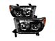LED Halo Projector Headlights; Black Housing; Clear Lens (07-13 Tundra)