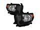 OEM Style Headlights; Black Housing; Clear Lens (14-17 Tundra w/o Level Adjuster; 2018 Tundra SR, SR5)