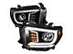 Projector Headlights; Gloss Black Housing; Clear Lens (14-21 Tundra w/ Factory Halogen Headlights)