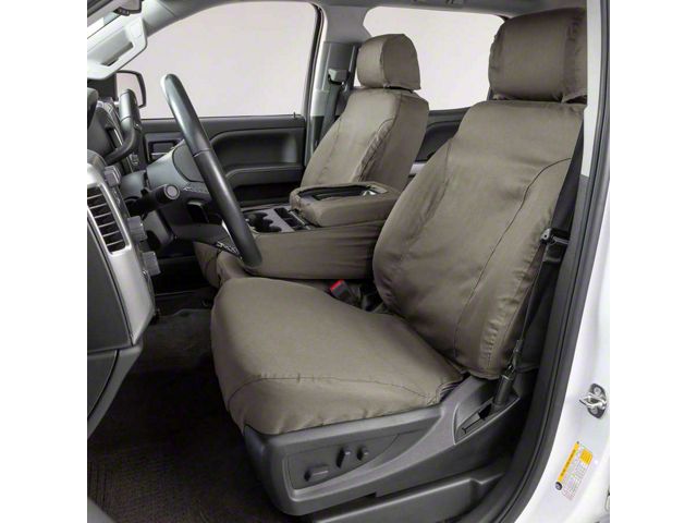 Covercraft Seat Saver Polycotton Custom Front Row Seat Covers; Misty Gray (22-24 Tundra)