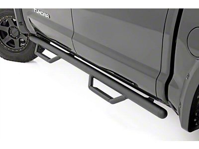 Rough Country Cab Length Nerf Side Step Bars; Black (07-21 Tundra CrewMax)