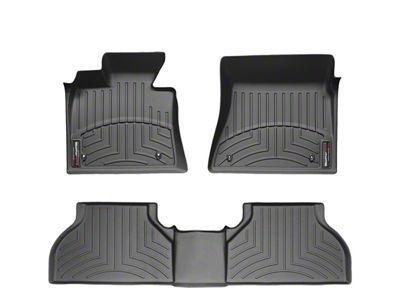 Weathertech DigitalFit Front and Rear Floor Liners; Black (07-11 Tundra Double Cab)