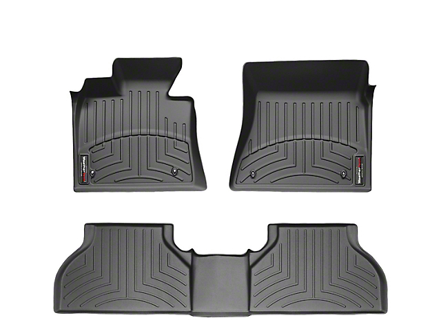 Weathertech DigitalFit Front and Rear Floor Liners; Black (12-13 Tundra Double Cab)