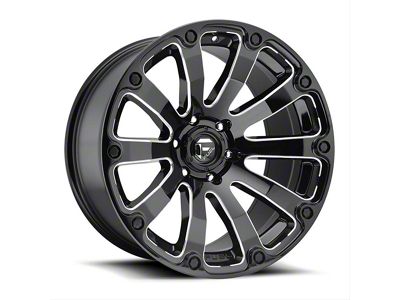 Fuel Wheels Diesel Gloss Black Milled 5-Lug Wheel; 20x9; 1mm Offset (07-13 Tundra)
