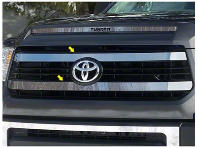 Front Grille Accent Trim; Stainless Steel (14-21 Tundra)