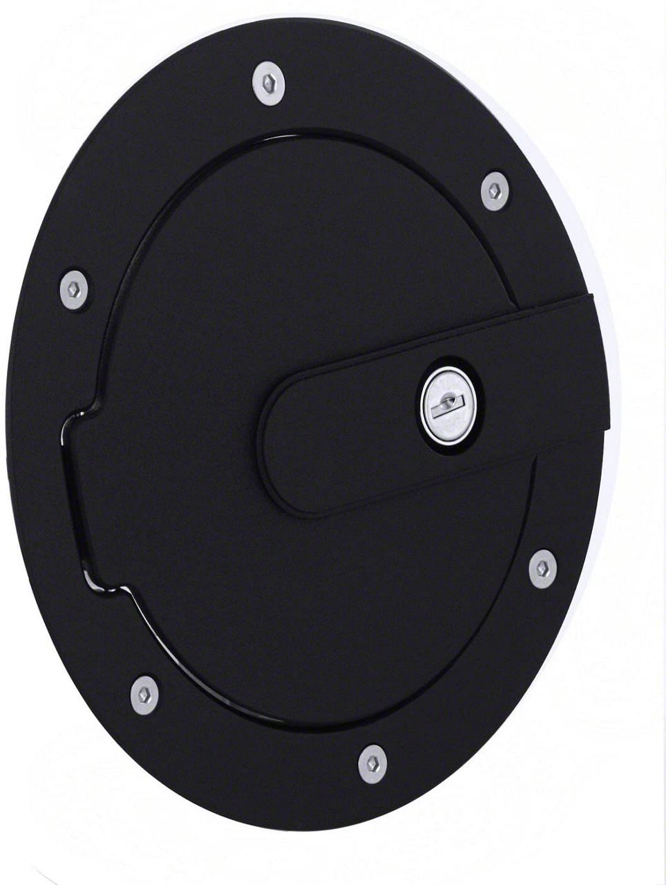 Tundra Race Style Billet Locking Fuel Door; Gloss Black (0721 Tundra)
