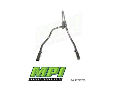 MPI Exhaust Technologies Performance Series Clamp-On Dual Exhaust System with Polished Bright Chrome Tips; Rear Exit (07-13 5.7L Tundra)
