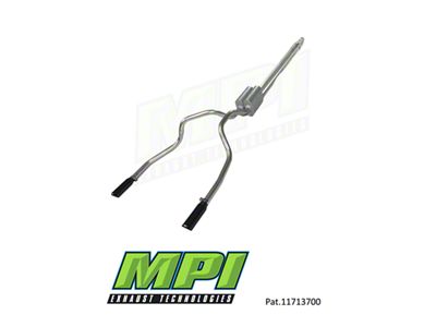 MPI Exhaust Technologies Turbo Series Weld-On Dual Exhaust System with Black Tips; Rear Exit (07-13 5.7L Tundra)