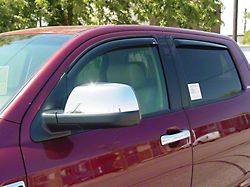 In-Channel Window Deflectors; Front and Rear; Smoke (07-21 Tundra CrewMax)