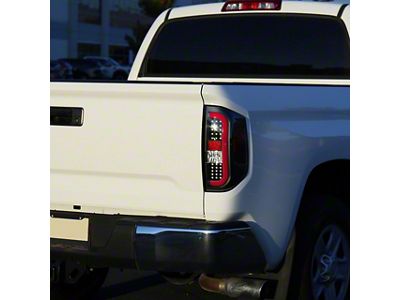 JDM Style Sequential LED Tail Lights; Black Housing; Clear Lens (14-21 Tundra)