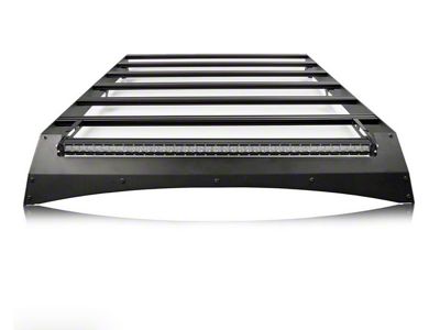 Cali Raised LED Economy Roof Rack with 42-Inch Single Row Amber LED Light Bar (14-21 Tundra CrewMax)