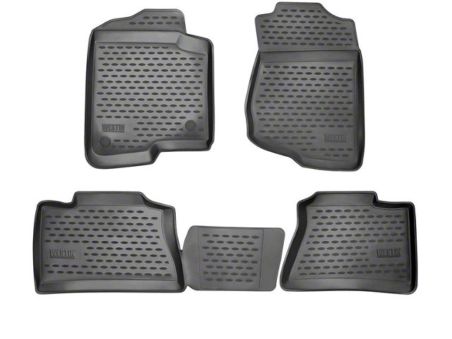 Profile Front and Second Row Floor Liners; Black (12-21 Tundra CrewMax)