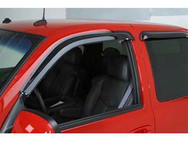 Tape-On Window Deflectors; Front and Rear; Smoke (07-21 Tundra CrewMax)