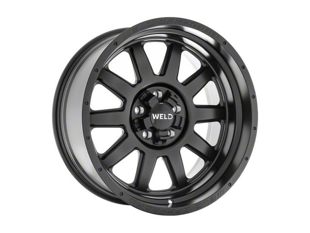 Weld Off-Road Stealth Satin Black Wheel; 20x12 (07-18 Jeep Wrangler JK)