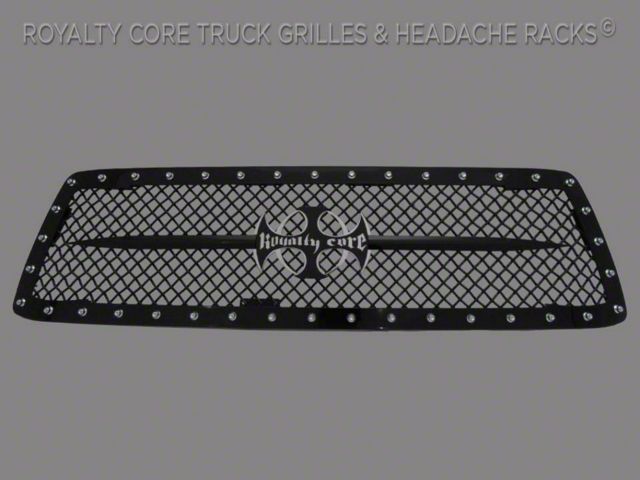 Royalty Core RC1 Upper Replacement Grille with Sword Assembly; Satin Black (10-13 Tundra)