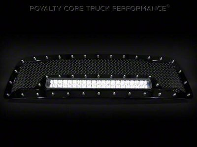 Royalty Core RC1X Incredible LED Upper Grille Insert; Gloss Black (07-09 Tundra)