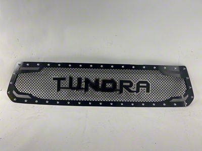 Royalty Core RC2 Twin Mesh Upper Grille Insert with Tundra Emblem; Gloss Black (18-21 Tundra)