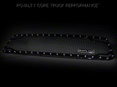 Royalty Core RC2 Twin Mesh Upper Grille Insert; Gloss Black (14-17 Tundra)
