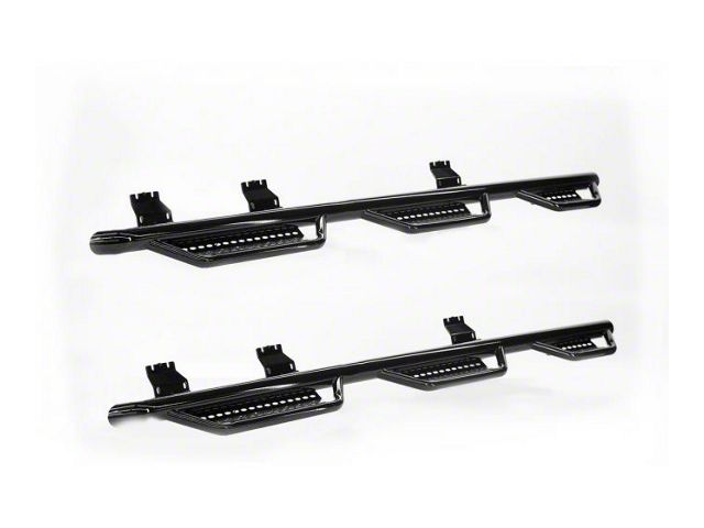 Ranch Hand 6-Step Wheel to Wheel Side Step Bars; Black (07-21 Tundra Double Cab w/ 6-1/2-Foot Bed)