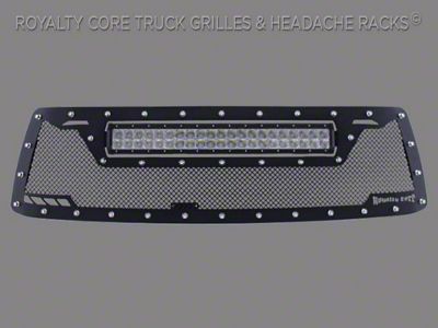 Royalty Core RCRX LED Race Line Upper Grille Insert with Top Mount LED Light Bar; Satin Black (10-13 Tundra)
