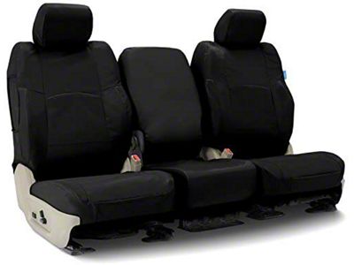 Coverking Cordura Ballistic Custom-Fit Rear Seat Cover; Black (14-21 Tundra Double Cab)