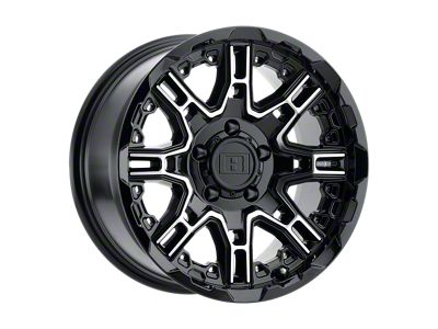 Level 8 Wheels Slingshot Gloss Black with Machined Face 5-Lug Wheel; 20x9; 10mm Offset (14-21 Tundra)
