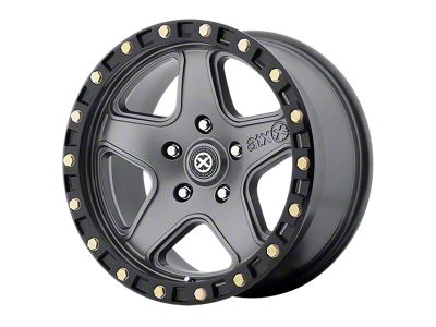 ATX Series Ravine Matte Gray with Black Reinforcing Ring 5-Lug Wheel; 18x8.5; 35mm Offset (14-21 Tundra)
