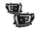 APEX Series Light Bar Projector Headlights; Black Housing; Clear Lens (14-17 Tundra; 2018 Tundra SR, SR5)
