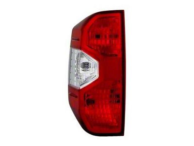 OEM Style Tail Light; Chrome Housing; Red/Clear Lens; Driver Side (14-21 Tundra)