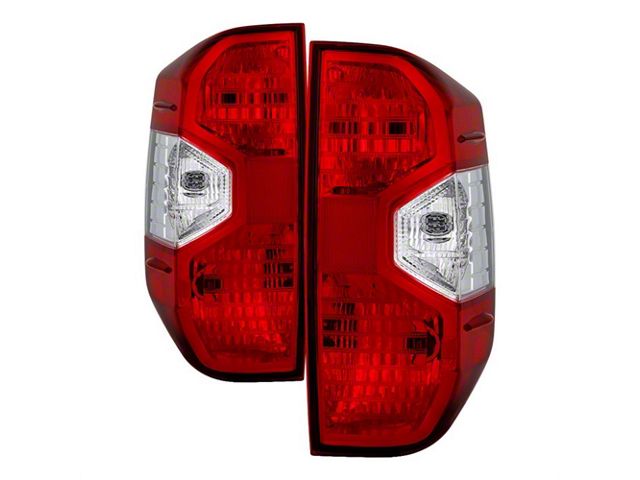 OEM Style Tail Lights; Chrome Housing; Red/Clear Lens (14-21 Tundra)