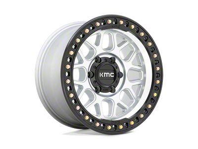 KMC GRS Machined with Satin Black Lip 5-Lug Wheel; 17x8.5; 0mm Offset (14-21 Tundra)