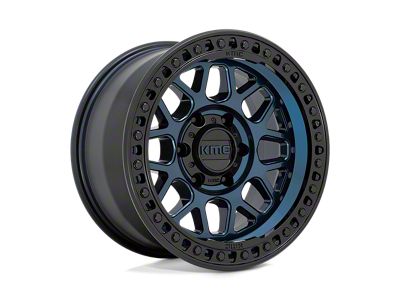 KMC GRS Midnight Blue with Gloss Black Lip 5-Lug Wheel; 17x9; 18mm Offset (14-21 Tundra)