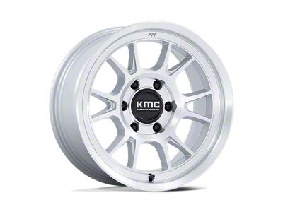 KMC Range Gloss Silver with Machined Face 5-Lug Wheel; 17x8.5; -10mm Offset (07-13 Tundra)