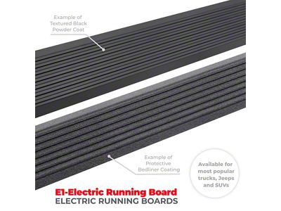 Go Rhino E-BOARD E1 Electric Running Boards; Textured Black (22-24 Tundra Double Cab)