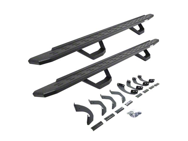 Go Rhino RB30 Running Boards with Drop Steps; Protective Bedliner Coating (22-24 Tundra CrewMax)