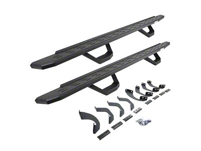 Go Rhino RB30 Running Boards with Drop Steps; Protective Bedliner Coating (22-24 Tundra CrewMax)