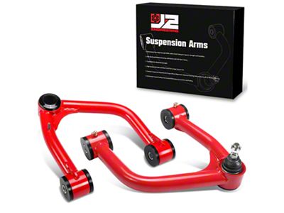 Front Upper Control Arms for 2 to 4-Inch Lift; Red (07-21 Tundra)