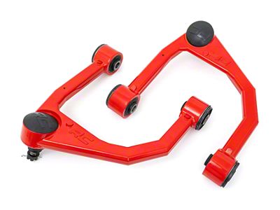 Rough Country Upper Control Arms for 3.50-Inch Lift; Red (07-21 Tundra)