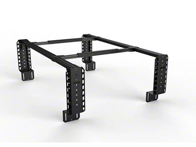 TRUKD 18.50-Inch V2 Truck Bed Rack with Bed Clamp Attachment; Black Bars (07-24 Tundra)