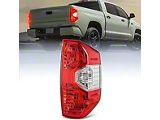 OE Style Tail Light; Chrome Housing; Red Lens; Passenger Side (14-21 Tundra)