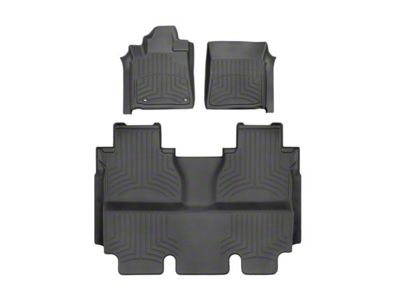 Weathertech Front and Rear Floor Liner HP; Black (14-21 Tundra CrewMax)