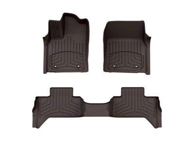 Weathertech Front and Rear Floor Liner HP; Black (22-24 Tundra Double Cab)