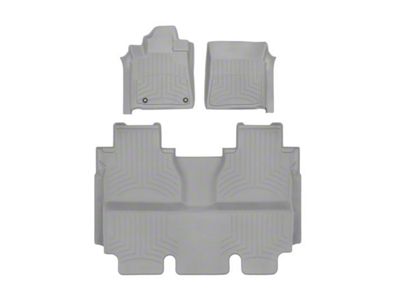 Weathertech Front and Rear Floor Liner HP; Gray (14-21 Tundra CrewMax)