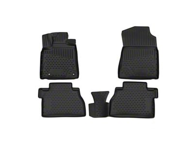 OMAC All Weather Molded 3D Front and Rear Floor Liners; Black (14-21 Tundra CrewMax)
