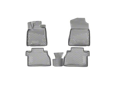 OMAC All Weather Molded 3D Front and Rear Floor Liners; Grey (14-21 Tundra CrewMax)