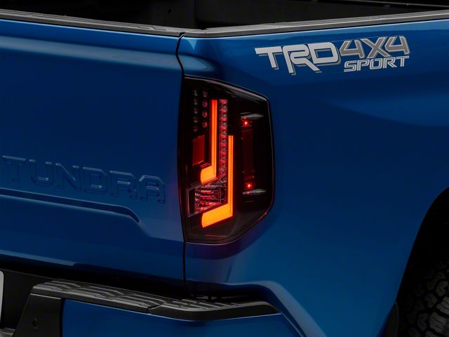 LED Tail Lights; Gloss Black Housing; Clear Lens (14-21 Tundra w/ Factory Halogen Tail Lights)