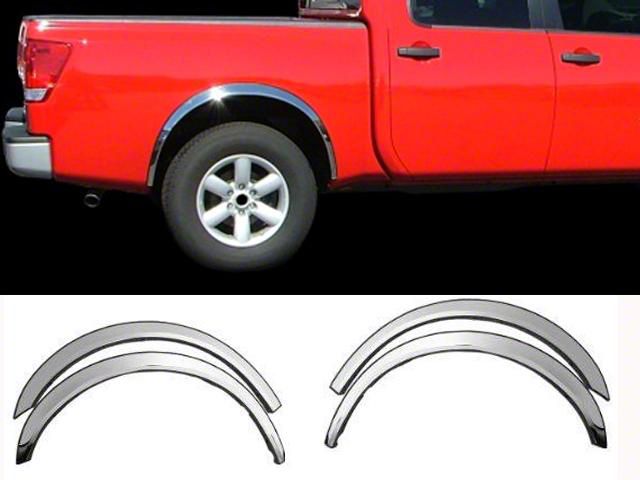 Tundra Wheel Well Fender Trim Molding; 4 Piece; Stainless Steel